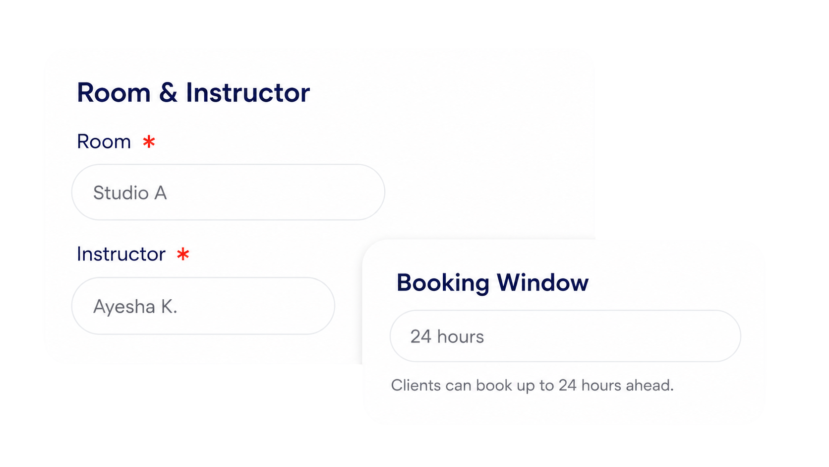 Bookings, Rooms, and Instructors