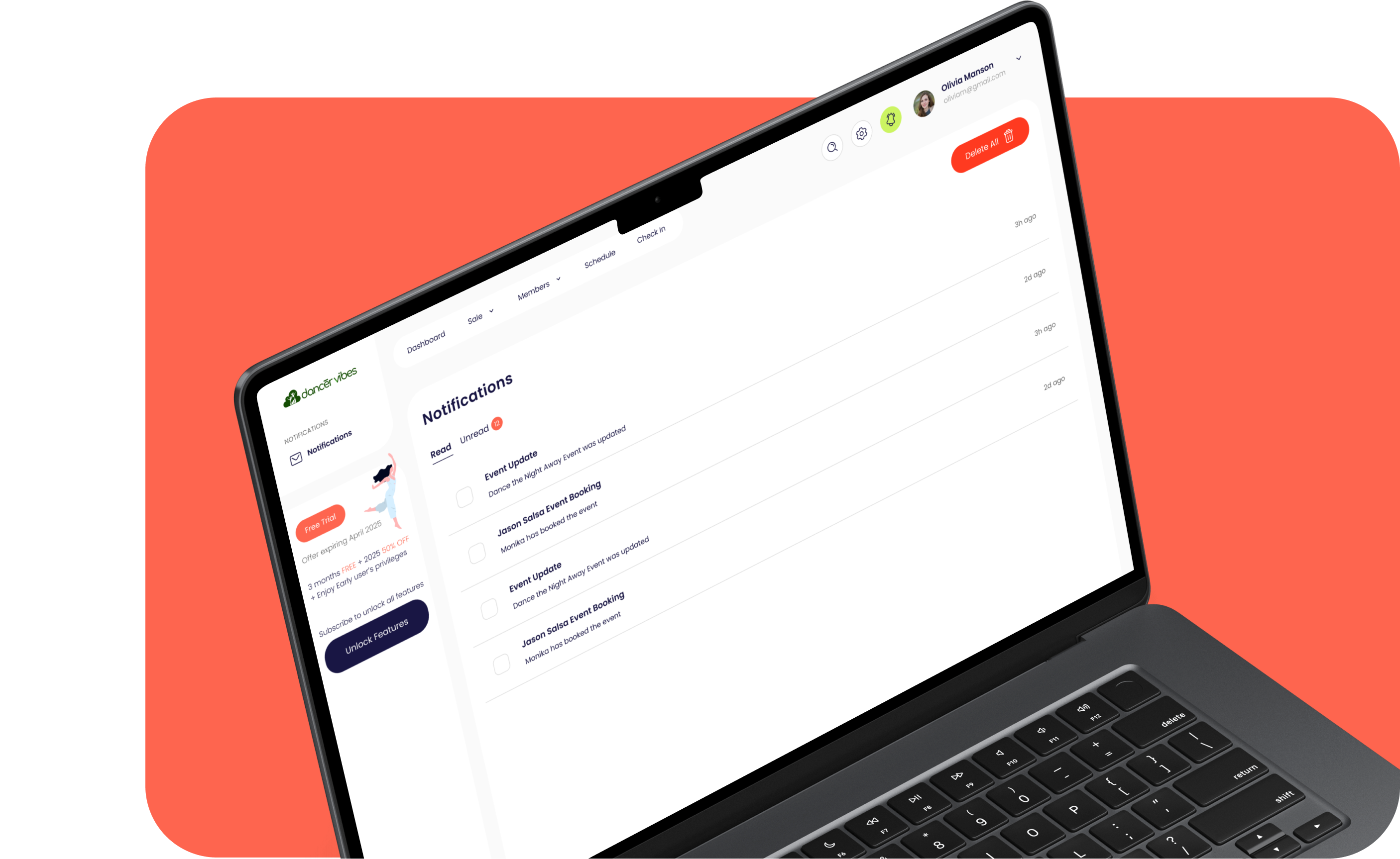 DancerVibes payment processing