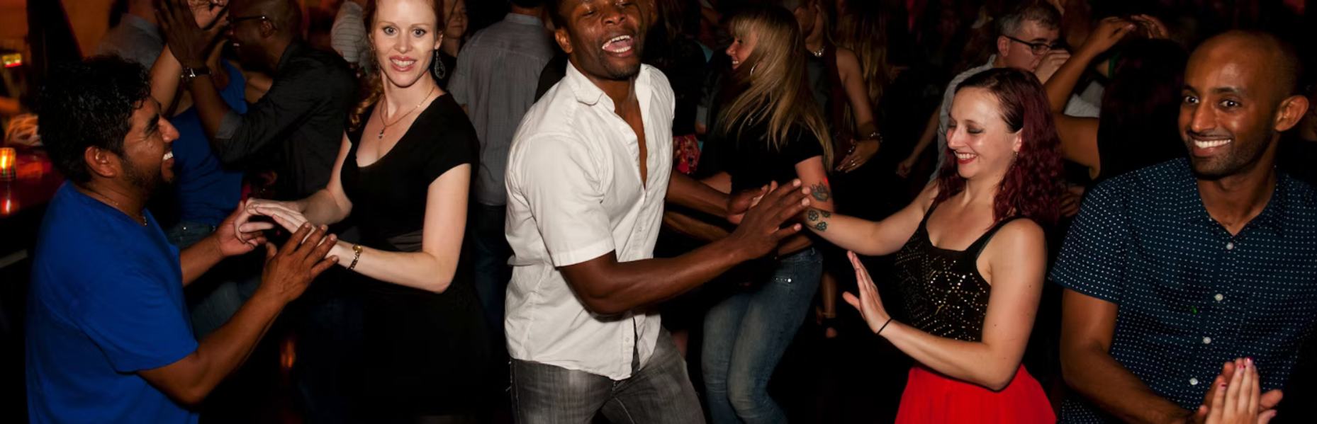 People dancing at a social dance event