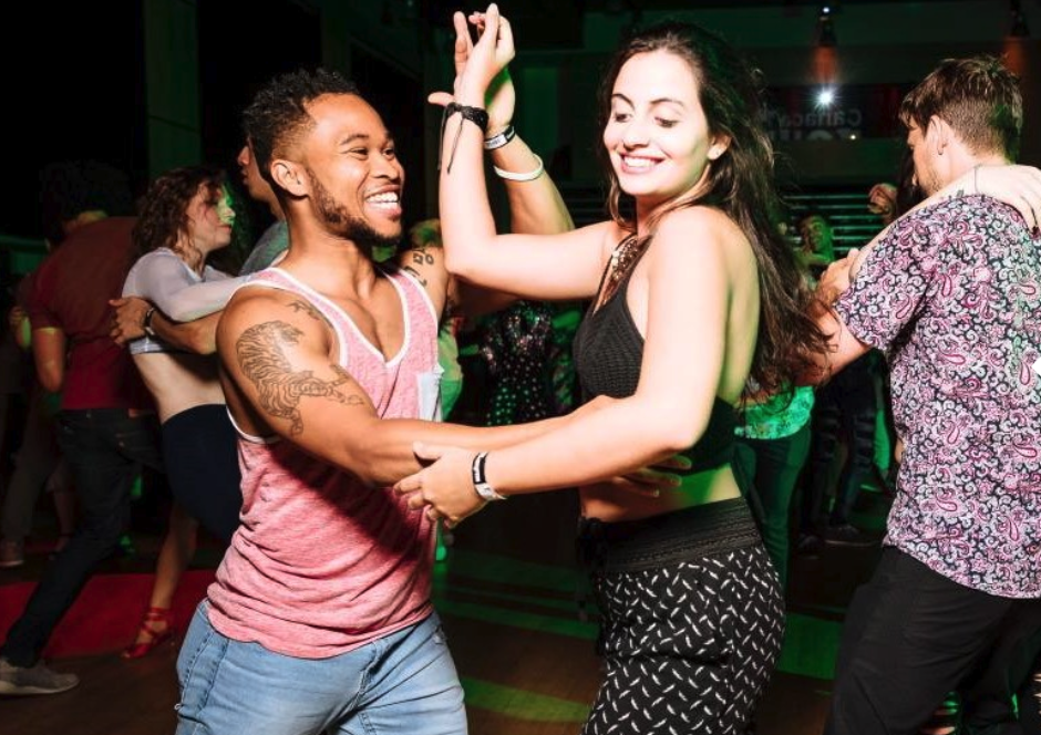 People dancing at a Cuban dance event